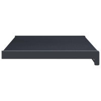 Produktbild för Fönsterbräda Anthracit med träådring 60 x 35 x 4,5 cm PVC