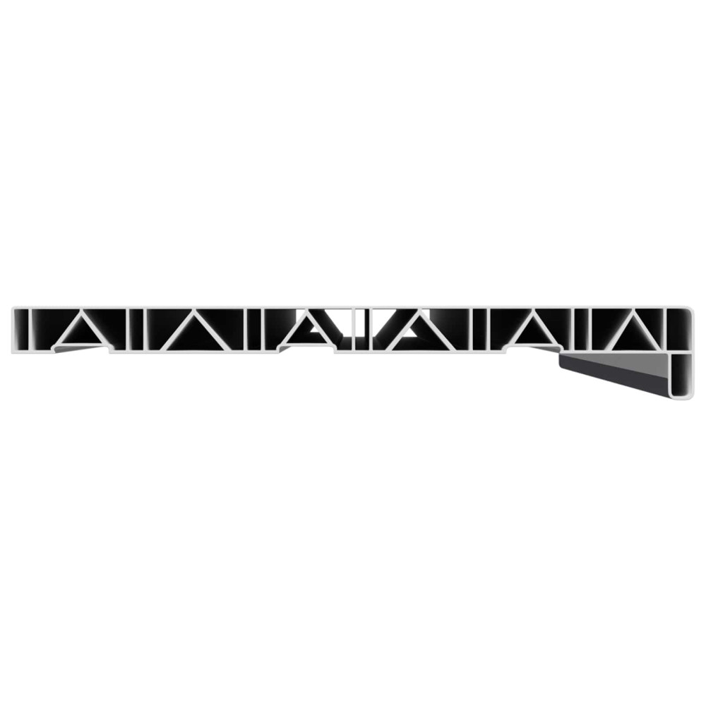 Produktbild för Fönsterbräda Anthracit med träådring 60 x 35 x 4,5 cm PVC