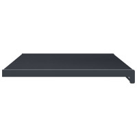 Produktbild för Fönsterbräda Anthracit med träådring 80 x 40 x 4,5 cm PVC