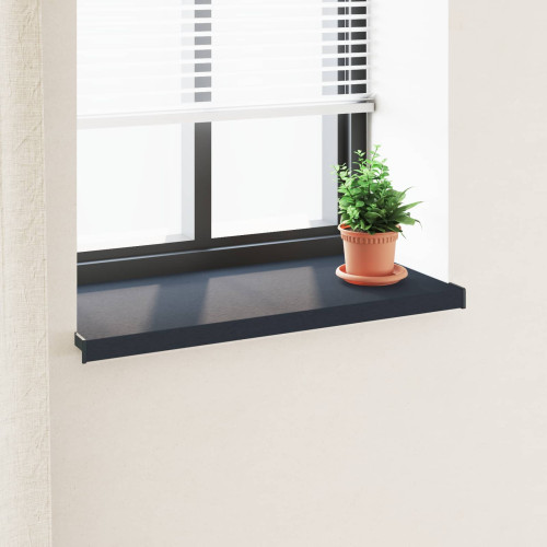 vidaXL Fönsterbräda Anthracit med träådring 100 x 40 x 4,5 cm PVC