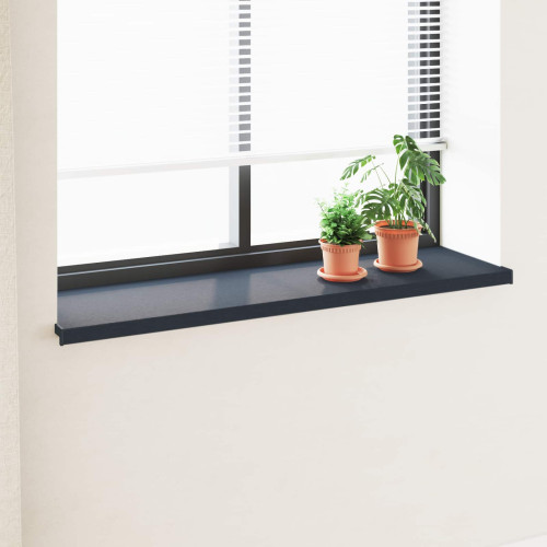 vidaXL Fönsterbräda Anthracit med träådring 160 x 40 x 4,5 cm PVC