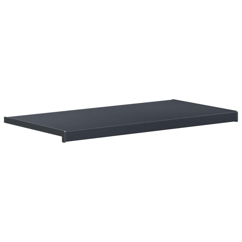 Produktbild för Fönsterbräda Anthracit med träådring 100 x 45 x 4,5 cm PVC