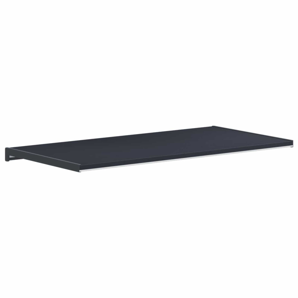 Produktbild för Fönsterbräda Anthracit med träådring 100 x 45 x 4,5 cm PVC