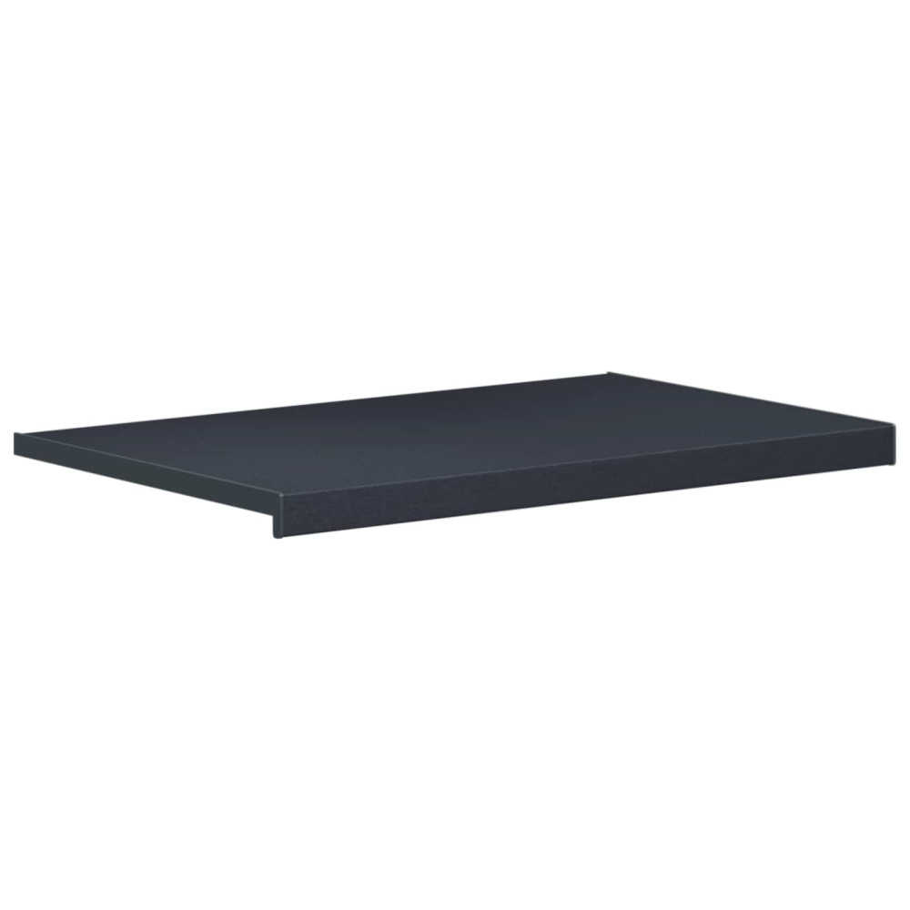 Produktbild för Fönsterbräda Anthracit med träådring 100 x 50 x 4,5 cm PVC