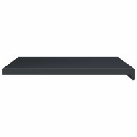 Produktbild för Fönsterbräda Anthracit med träådring 100 x 50 x 4,5 cm PVC