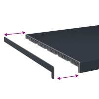 Produktbild för Fönsterbräda Anthracit med träådring 120 x 50 x 4,5 cm PVC