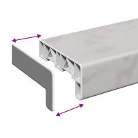 Produktbild för Fönsterbräda Marmorstruktur 100 x 15 x 4,5 cm PVC