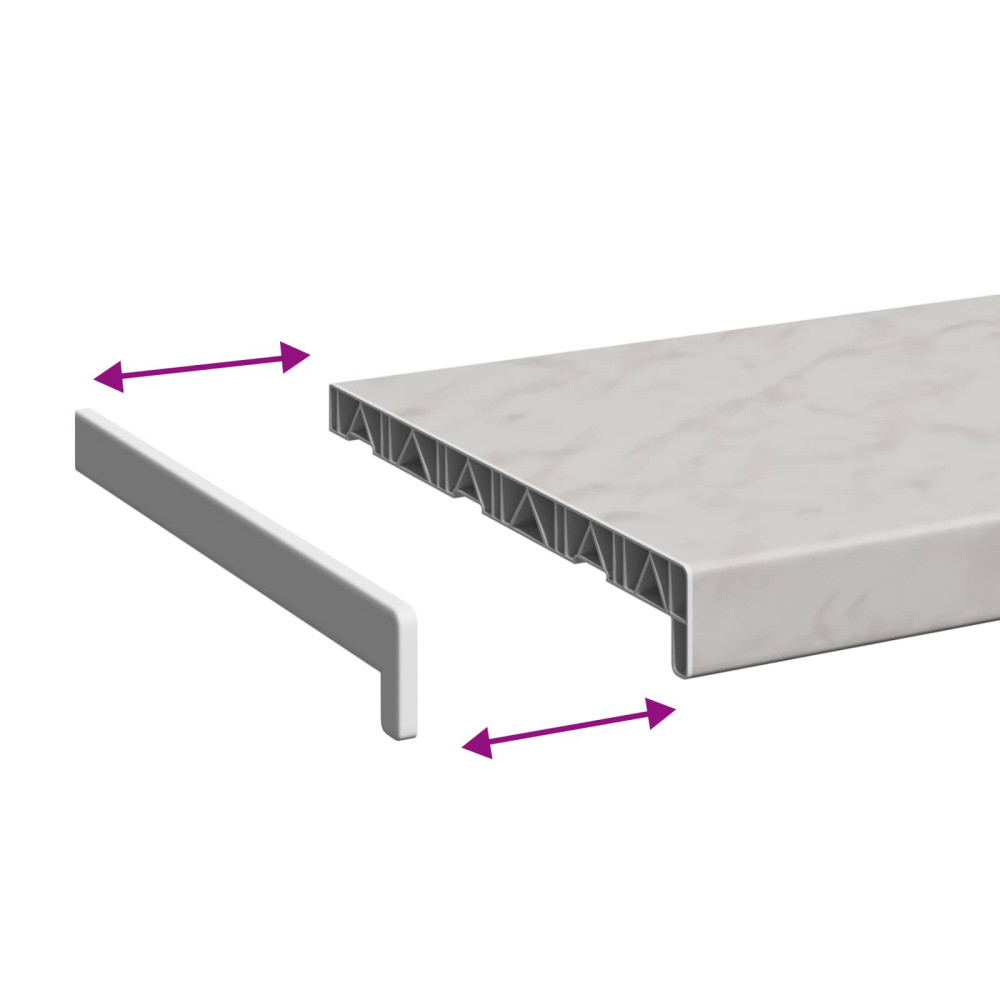 Produktbild för Fönsterbräda Marmorstruktur 100 x 30 x 4,5 cm PVC