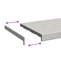 Produktbild för Fönsterbräda Marmorstruktur 120 x 35 x 4,5 cm PVC
