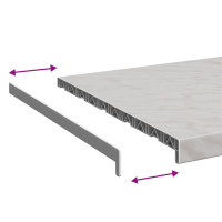 Produktbild för Fönsterbräda Marmorstruktur 160 x 50 x 4,5 cm PVC