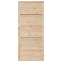 Produktbild för Ladugårdsdörr Naturlig 100 x 2,5 x 208 cm Massiv furu