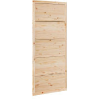 Produktbild för Ladugårdsdörr Naturlig 100 x 2,5 x 208 cm Massiv furu