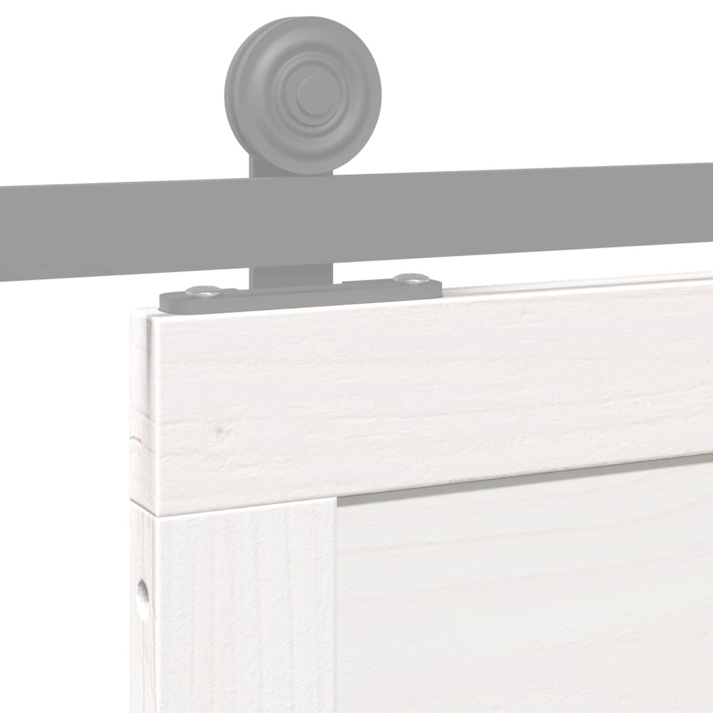 Produktbild för Ladugårdsdörr Vit 100 x 2,5 x 208 cm Massiv furu