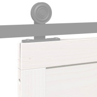 Produktbild för Ladugårdsdörr Vit 100 x 2,5 x 208 cm Massiv furu