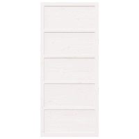 Produktbild för Ladugårdsdörr Vit 90 x 2,5 x 208 cm Massiv furu
