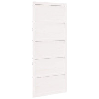 Produktbild för Ladugårdsdörr Vit 90 x 2,5 x 208 cm Massiv furu