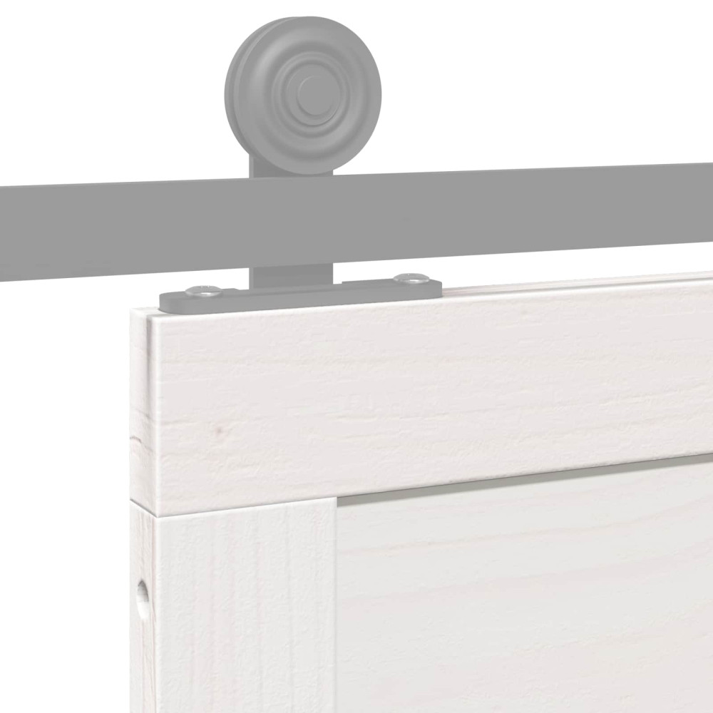 Produktbild för Ladugårdsdörr Vit 90 x 2,5 x 208 cm Massiv furu