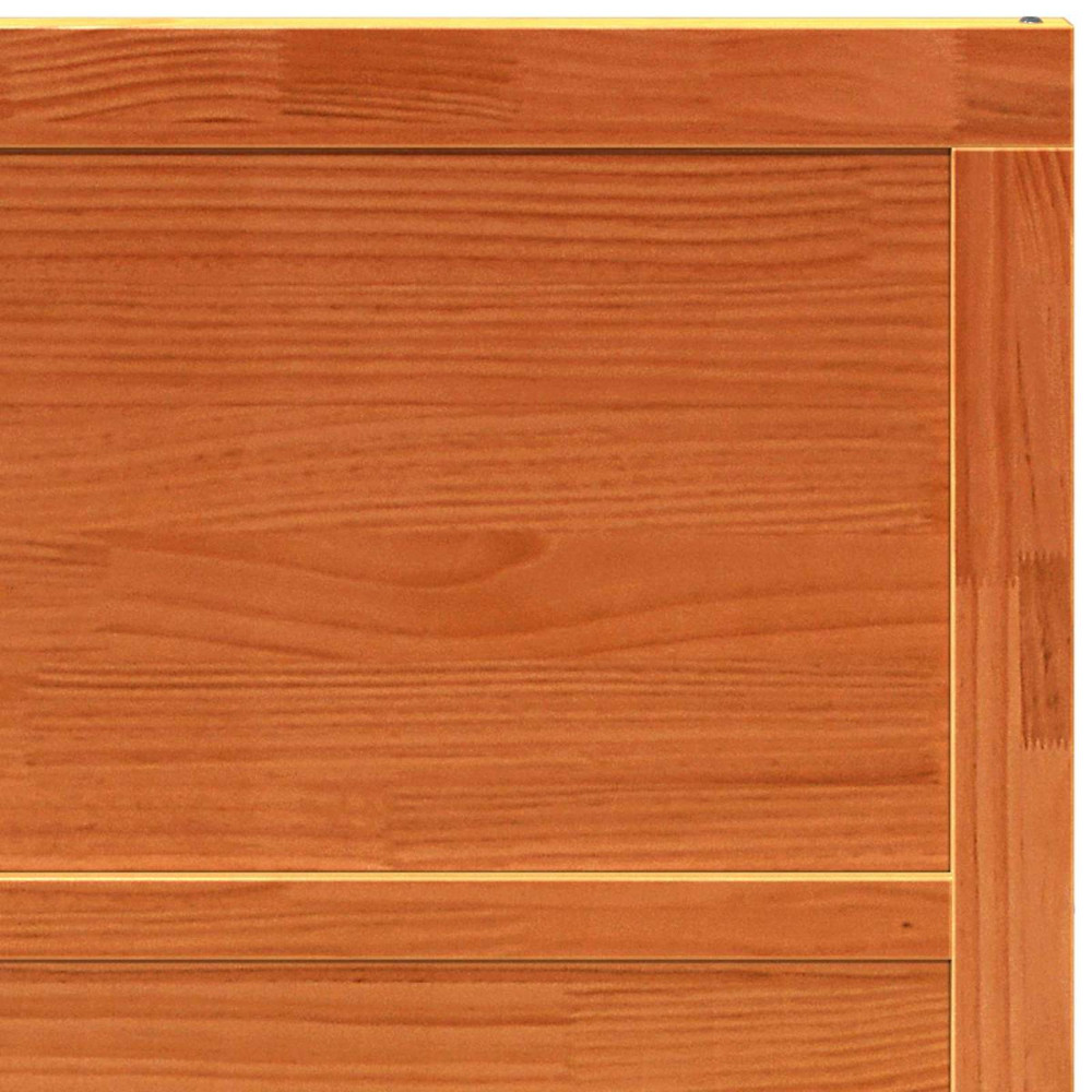 Produktbild för Ladugårdsdörr Vaxad brun 90 x 2,5 x 208 cm Massiv furu