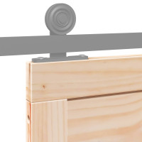 Produktbild för Ladugårdsdörr Naturlig 80 x 2,5 x 208 cm Massiv furu