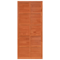 Produktbild för Ladugårdsdörr Vaxad brun 100 x 2,5 x 208 cm Massiv furu