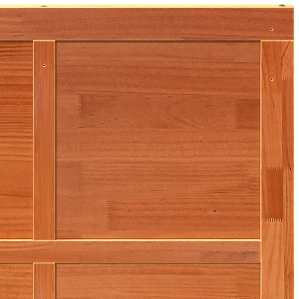 Produktbild för Ladugårdsdörr Vaxad brun 100 x 2,5 x 208 cm Massiv furu