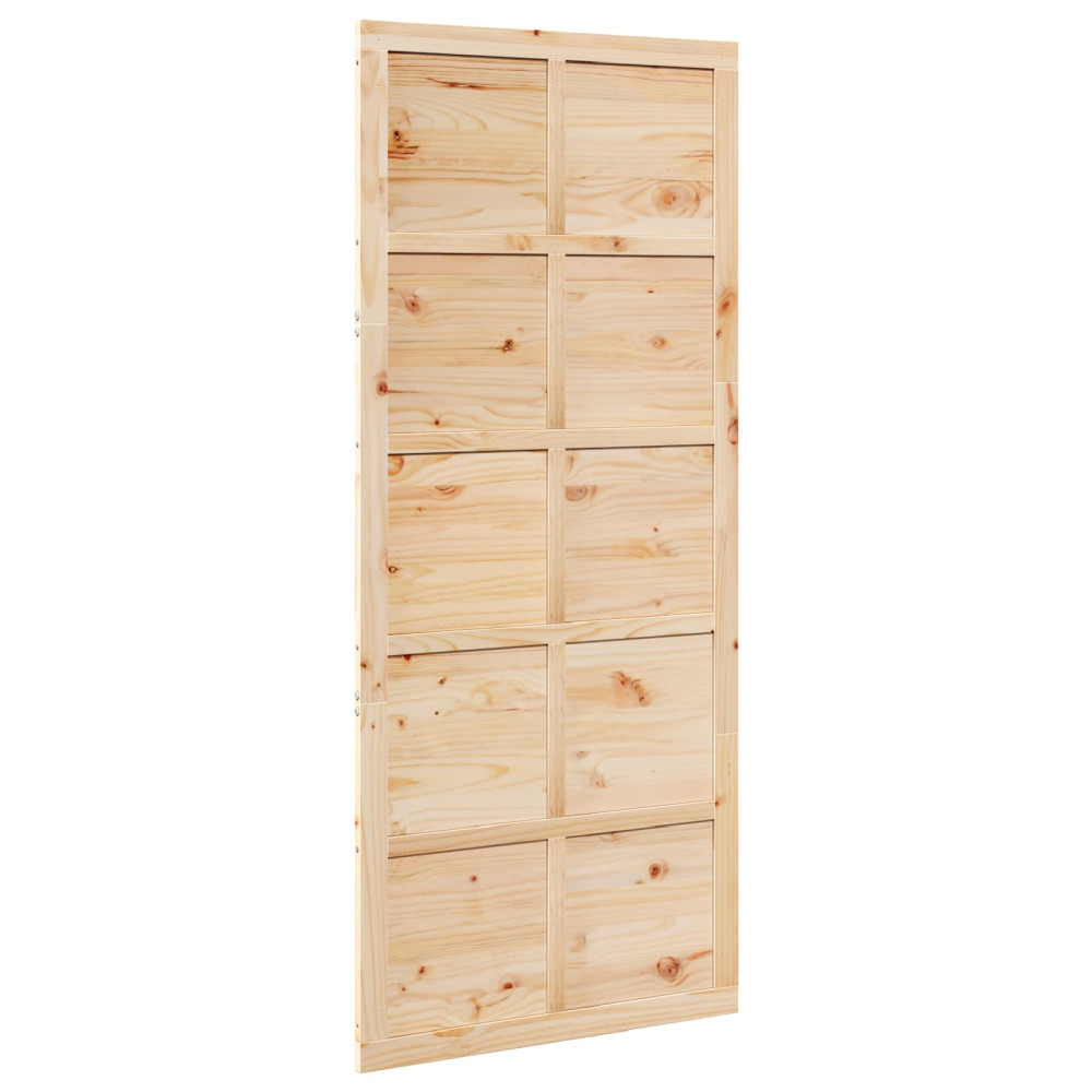 Produktbild för Ladugårdsdörr Naturlig 90 x 2,5 x 208 cm Massiv furu