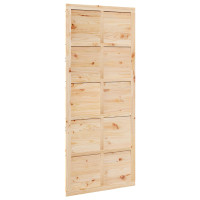Produktbild för Ladugårdsdörr Naturlig 90 x 2,5 x 208 cm Massiv furu