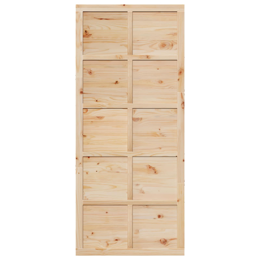 Produktbild för Ladugårdsdörr Naturlig 90 x 2,5 x 208 cm Massiv furu
