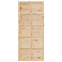 Produktbild för Ladugårdsdörr Naturlig 90 x 2,5 x 208 cm Massiv furu