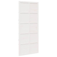 Produktbild för Ladugårdsdörr Vit 90 x 2,5 x 208 cm Massiv furu
