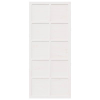 Produktbild för Ladugårdsdörr Vit 90 x 2,5 x 208 cm Massiv furu