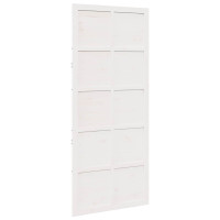 Produktbild för Ladugårdsdörr Vit 90 x 2,5 x 208 cm Massiv furu