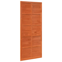 Produktbild för Ladugårdsdörr Vaxad brun 90 x 2,5 x 208 cm Massiv furu
