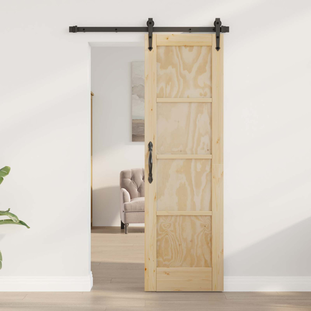Produktbild för Inredningsdörr Naturlig 61 x 198,5 cm Plywood