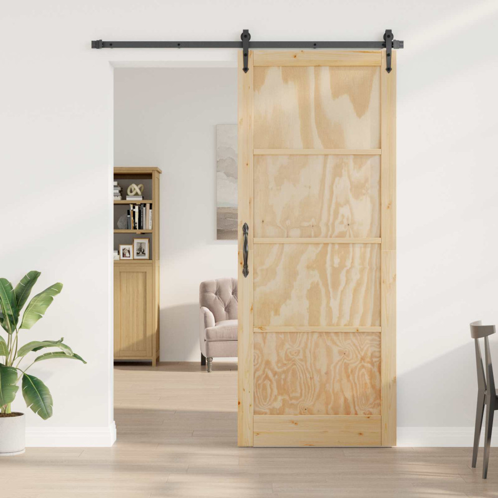 Produktbild för Inredningsdörr Naturlig 83 x 232 cm Plywood