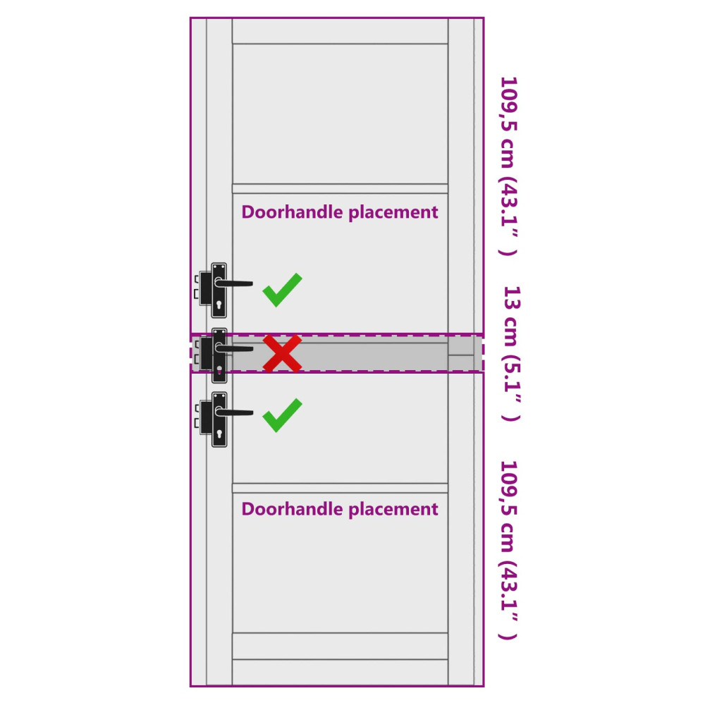 Produktbild för Inredningsdörr Vit 83 x 232 cm Plywood