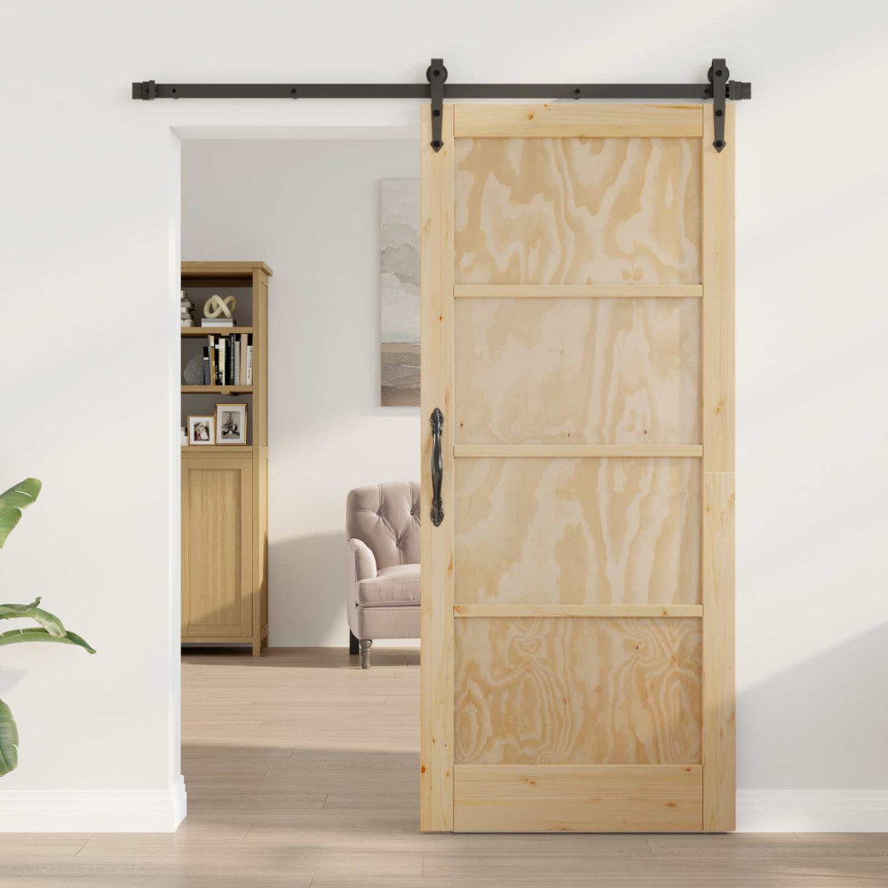 Produktbild för Inredningsdörr Naturlig 86 x 198,5 cm Plywood