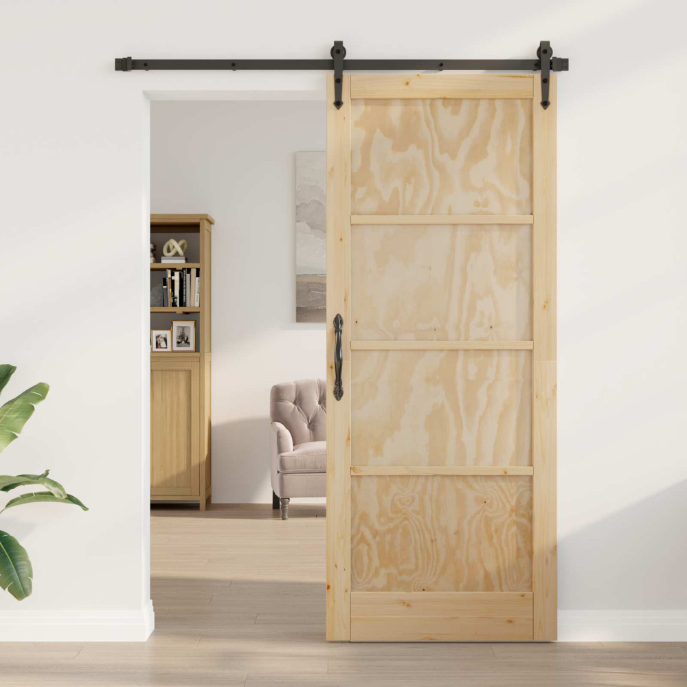 Produktbild för Inredningsdörr Naturlig 86 x 211 cm Plywood