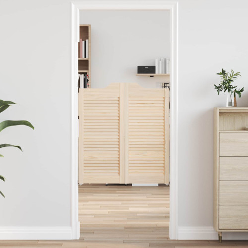 vidaXL Svängdörrar 2 pcs Naturlig Massiv furu