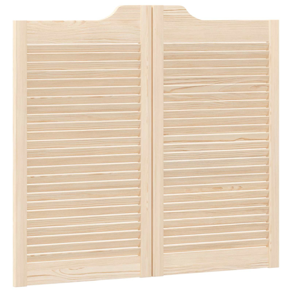 Produktbild för Svängdörrar 2 pcs Naturlig Massiv furu