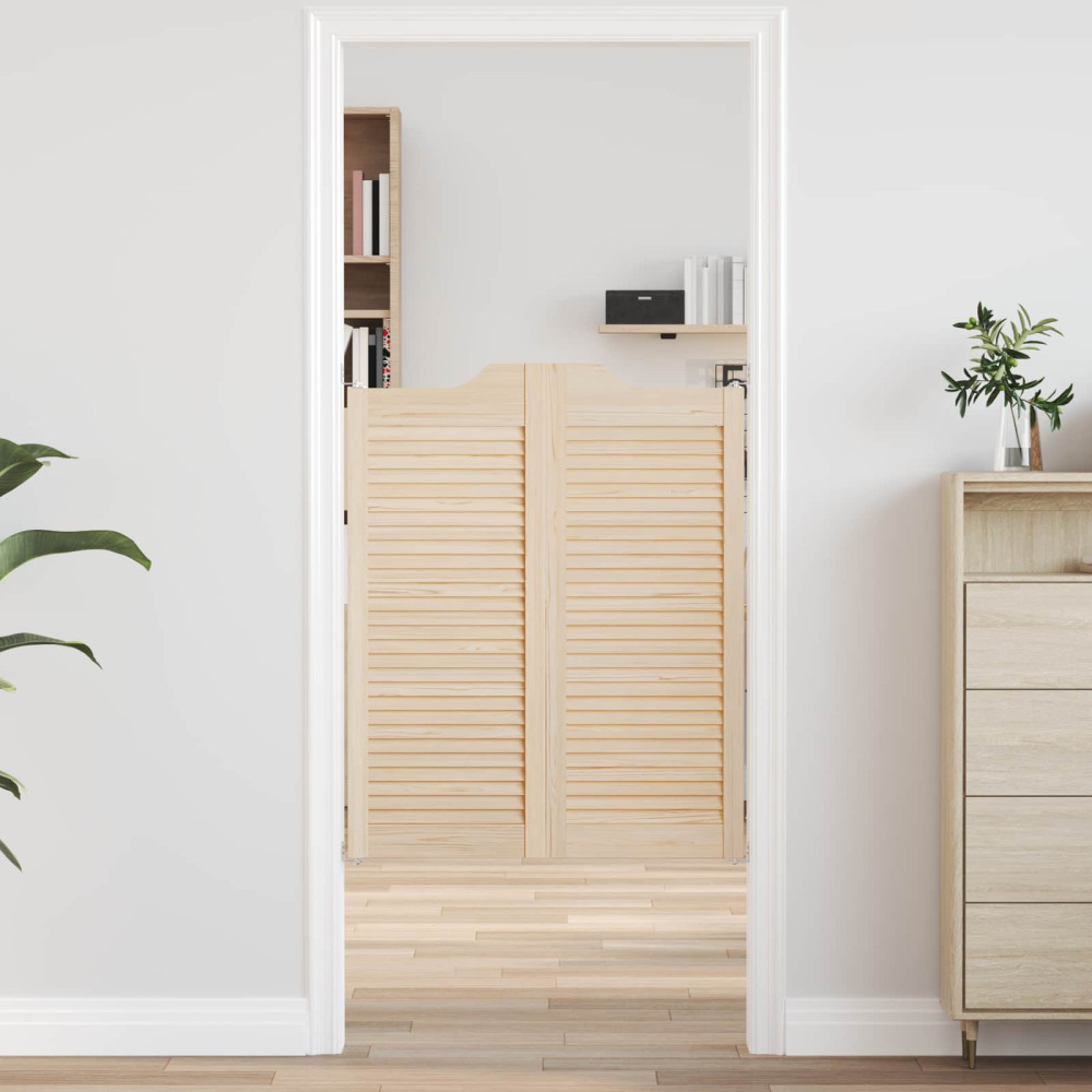 Produktbild för Svängdörrar 2 pcs Naturlig Massiv furu