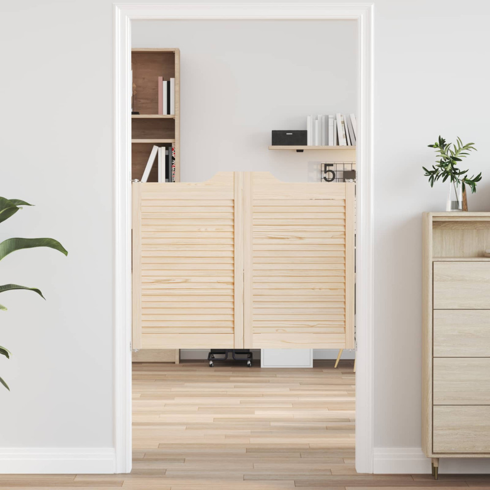 Produktbild för Svängdörrar 2 pcs Naturlig Massiv furu