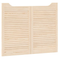 Produktbild för Svängdörrar 2 pcs Naturlig Massiv furu