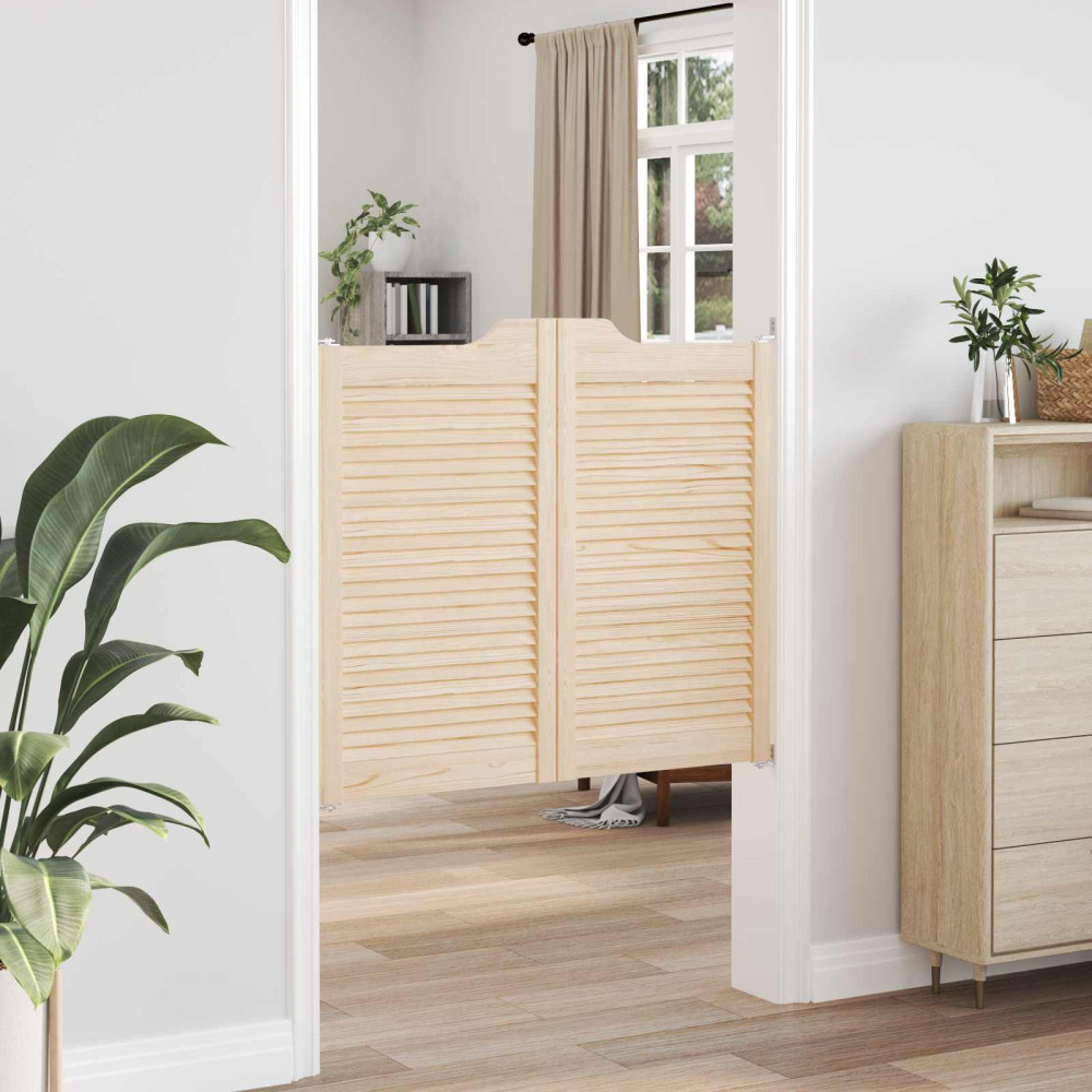 Produktbild för Svängdörrar 2 pcs Naturlig Massiv furu