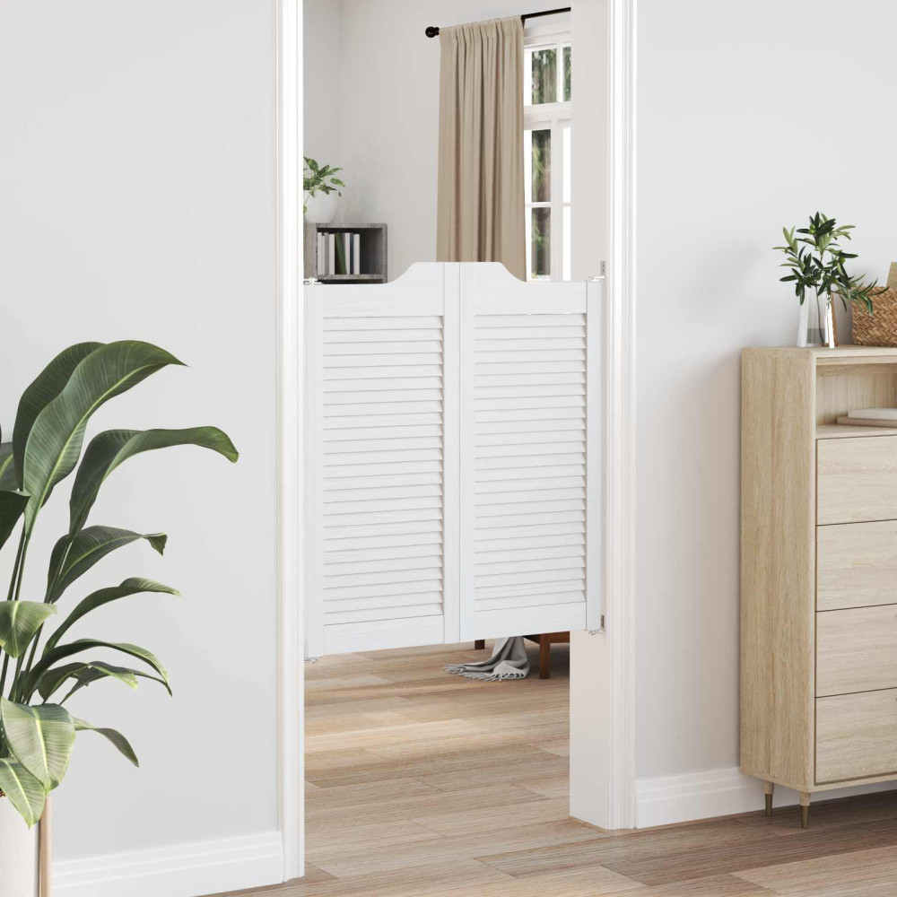 Produktbild för Svängdörrar Vit 90 x 40 cm Massiv furu