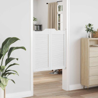 Produktbild för Svängdörrar Vit 90 x 40 cm Massiv furu