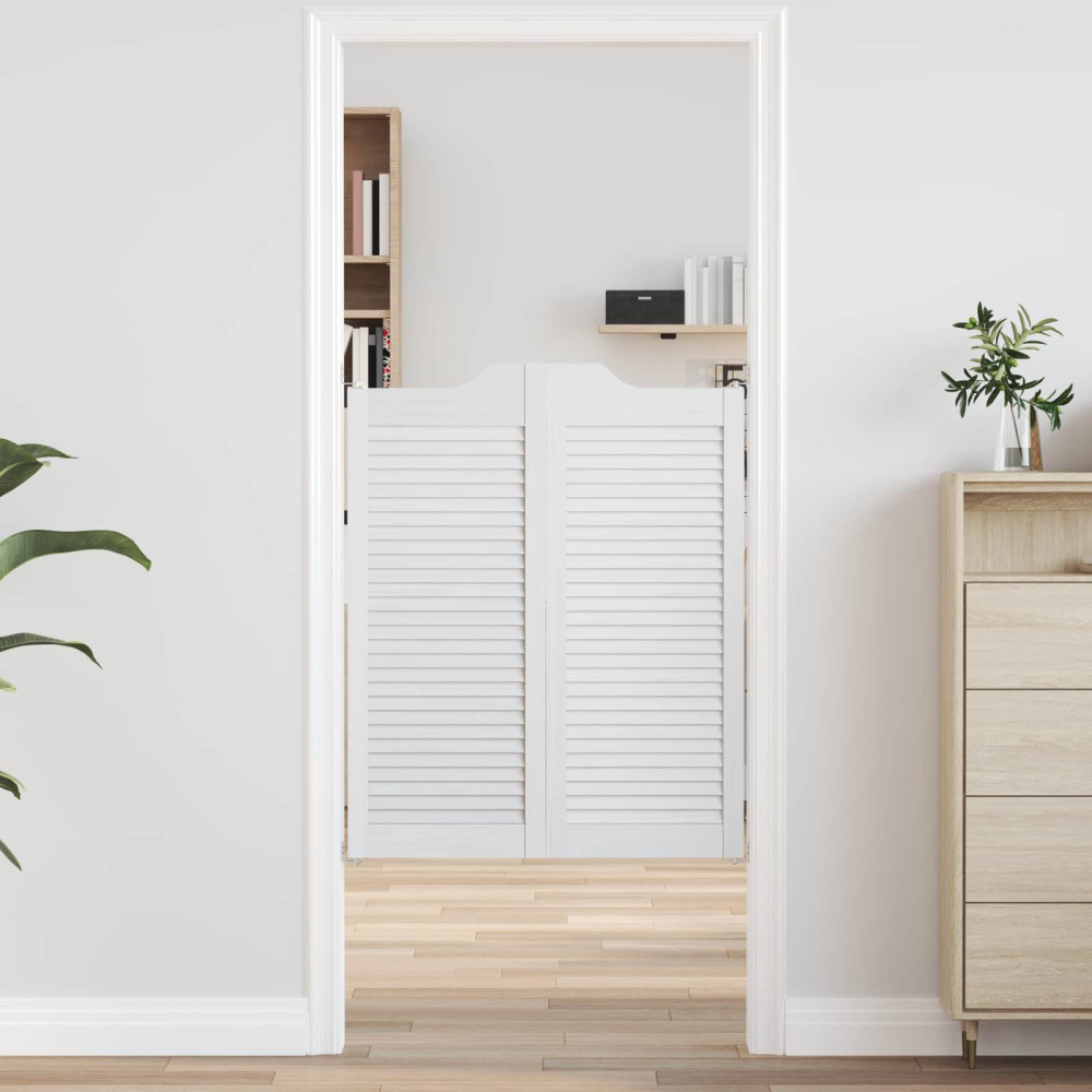Produktbild för Svängdörrar Vit 100 x 40 cm Massiv furu