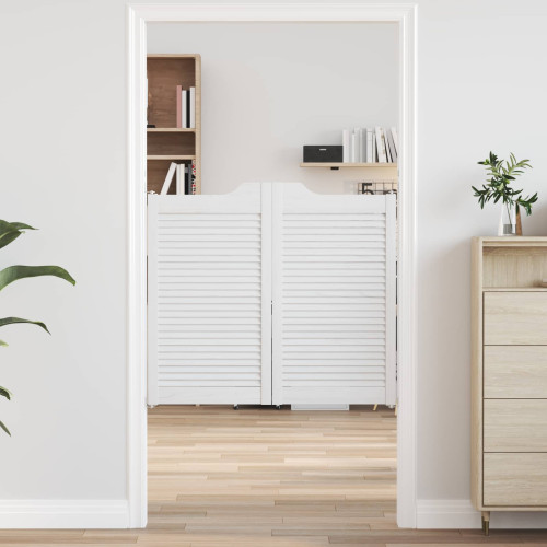 vidaXL Svängdörrar Vit 90 x 50 cm Massiv furu
