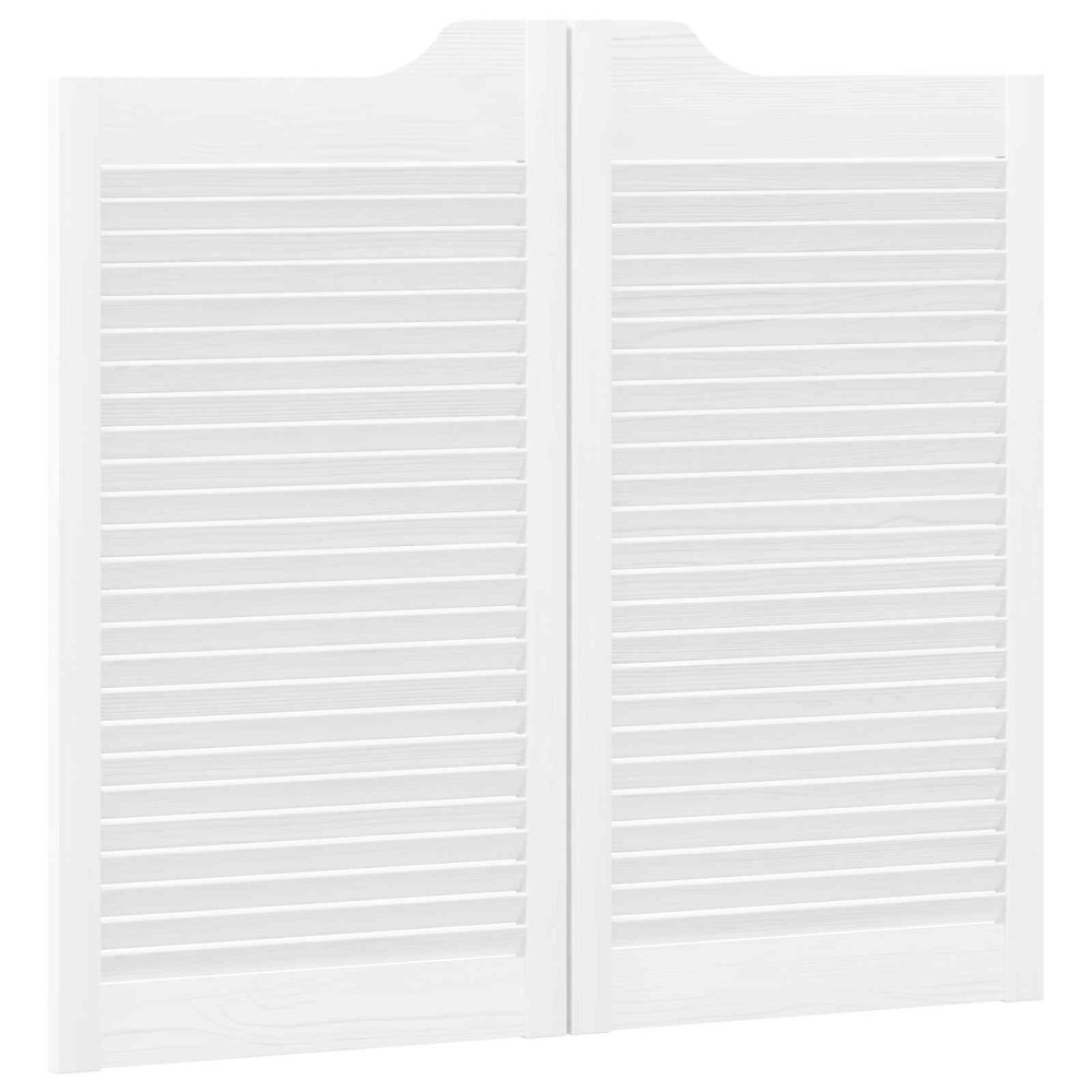 Produktbild för Svängdörrar Vit 90 x 50 cm Massiv furu