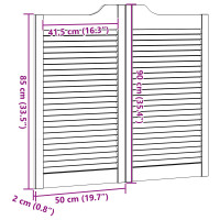 Produktbild för Svängdörrar Vit 90 x 50 cm Massiv furu